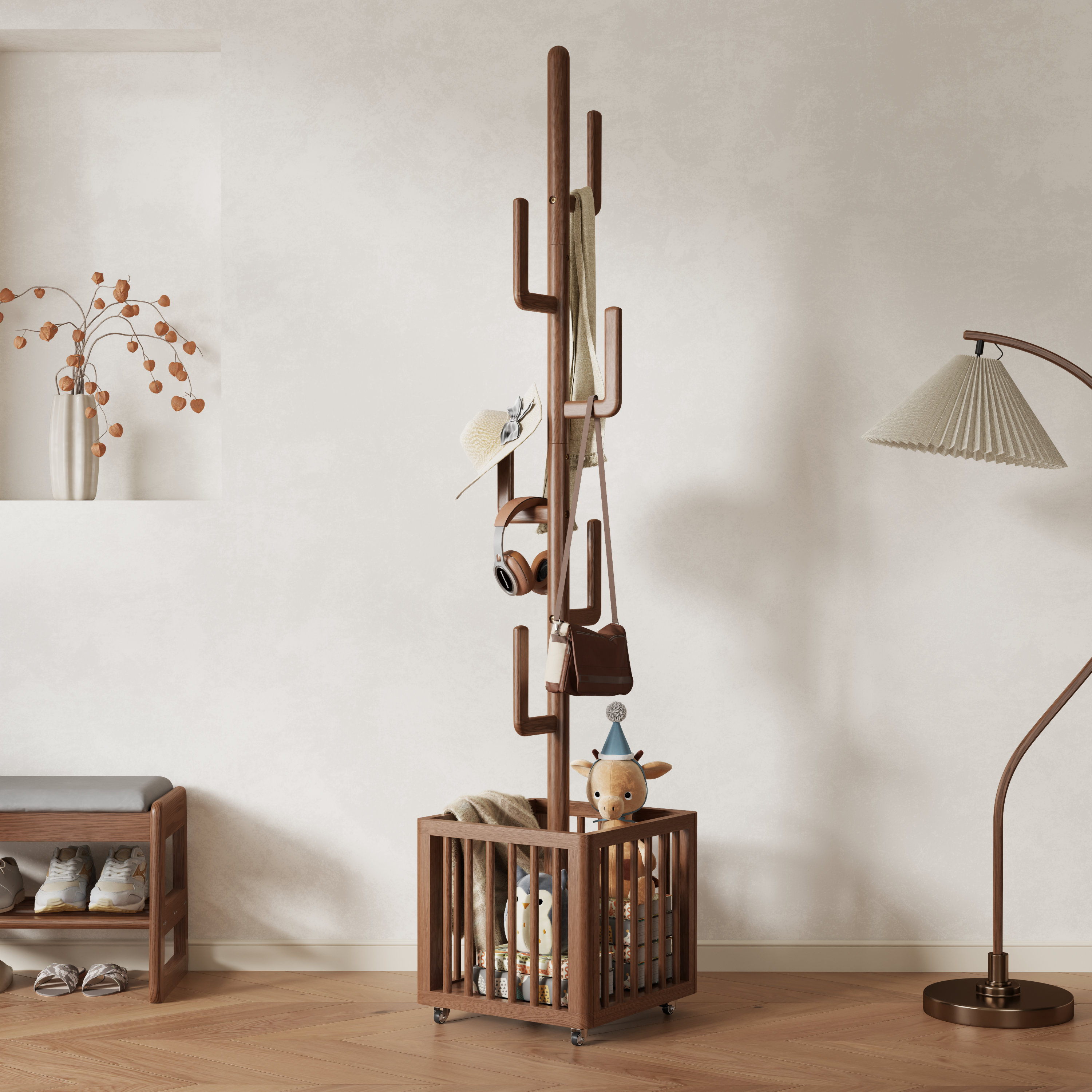 Aaryahi+Solid+Wood+Cactus-